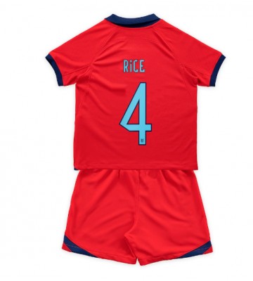 England Declan Rice #4 babykläder Bortatröja barn VM 2022 Korta ärmar (+ Korta byxor)